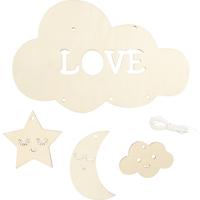 Creativ Company Houten mobiel, nachthimmel, b: 28 cm, dikte 3 mm, 1 stuk/ 1 doos