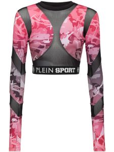 Plein Sport haut à imprimé camouflage - Rose