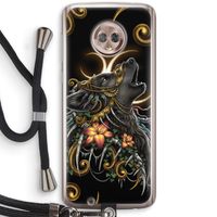 Huilende Wolf: Motorola Moto G6 Transparant Hoesje met koord