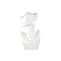 PTMD Jolie White ceramic pot elegant woman shape L - thumbnail