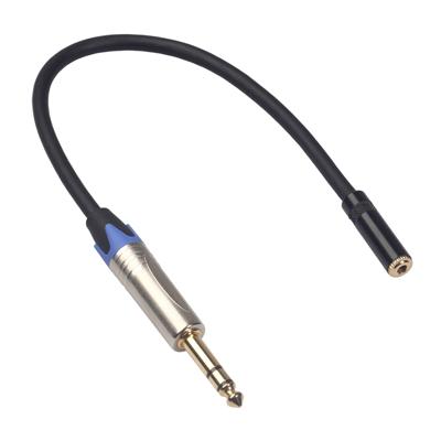 TC203NF03 6.35 mm male naar 3.5 mm Female audio kabel lengte: 0.3 m