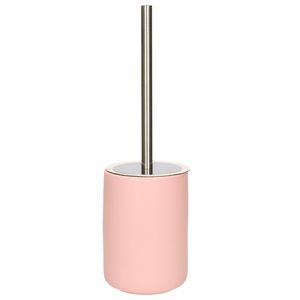 WC-borstel/toiletborstel inclusief houder oud roze 38 cm van steen