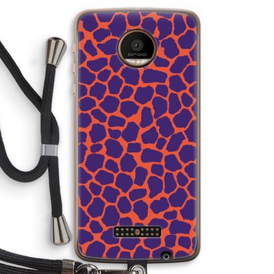 Purple Giraffe: Motorola Moto Z Force Transparant Hoesje met koord