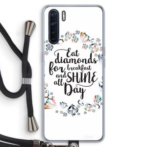 Diamonds: Oppo A91 Transparant Hoesje met koord
