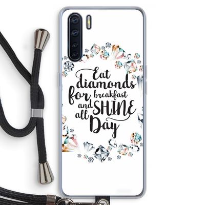 Diamonds: Oppo A91 Transparant Hoesje met koord