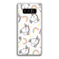Rainbow Unicorn: Samsung Galaxy Note 8 Transparant Hoesje