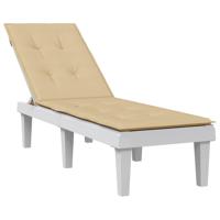 VidaXL Terrasstoelkussen (75+105) x 50 x 4 cm stof gemêleerd beige