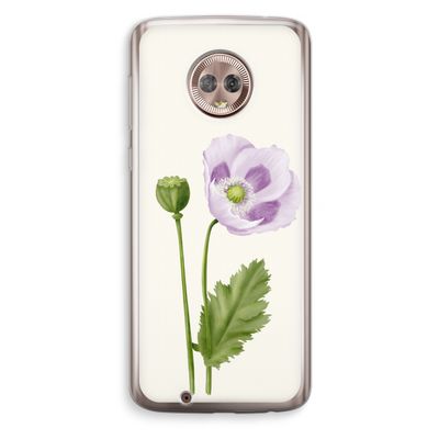 Purple poppy: Motorola Moto G6 Transparant Hoesje