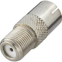 Renkforce RF-4196985 tussenstuk voor kabels F Belling-Lee/IEC Zilver - thumbnail