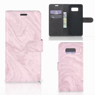 Samsung Galaxy S8 Plus | Bookcase | Marble Pink - Origineel Cadeau Vriendin