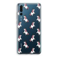 Eenhoorns overal: Huawei P20 Pro Transparant Hoesje