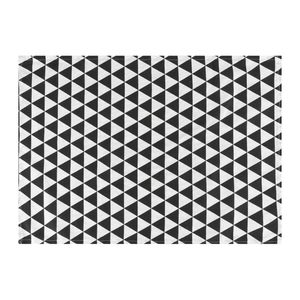 Krumble Theedoek Driehoek patroon - 60 x 40 cm - Katoen - Zwart/wit