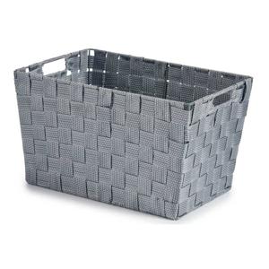 Kast/badkamer opbergmandjes - zilvergrijs - 35 x 25 x 20 cm - opbergmanden
