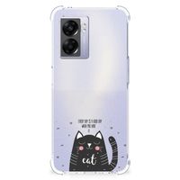 OPPO A77 5G | A57 5G Stevig Bumper Hoesje Cat Good Day - thumbnail