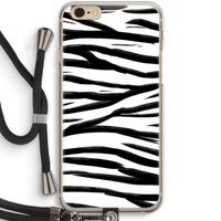 Zebra pattern: iPhone 6 / 6S Transparant Hoesje met koord Zebra pattern: iPhone 6 / 6S Transparant Hoesje met koord