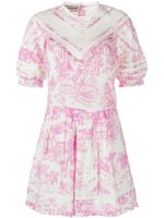 Zadig&Voltaire robe imprimée à manches bouffantes - Blanc