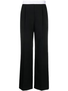 Alexander Wang pantalon droit à taille à logo - Noir