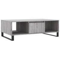 vidaXL Salontafel 104x60x35 cm bewerkt hout grijs sonoma - thumbnail