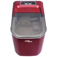 VidaXL 51099 ijsblokjes maker Draagbare ijsblokjesmachine 15 kg/24u 112 W Rood - thumbnail