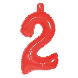 Opblaascijfer 2 Rood