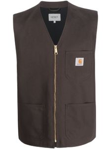 Carhartt WIP débardeur en coton biologique à col v - Marron