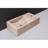 Fontein Forzalaqua Venetia Travertin Gezoet Zonder Kraangat Rechts 40x22x10 cm Forzalaqua Fontein Forzalaqua Venetia Travertin Gezoet Zonder Kraangat Rechts 40x22x10 cm Forzalaqua