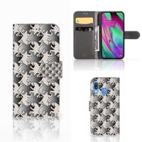 Samsung Galaxy A40 | Telefoonhoesje | Met pasjeshouder | Salamander Grey