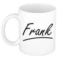 Frank voornaam kado beker / mok sierlijke letters - gepersonaliseerde mok met naam - Naam mokken