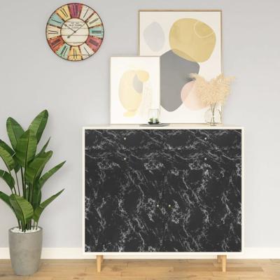 VidaXL Meubelfolie zelfklevend 500x90 cm pvc steenzwart