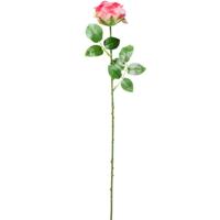 Basic Kunstbloem roos 54 cm roze