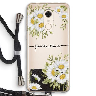 Daisies: Xiaomi Redmi 5 Transparant Hoesje met koord