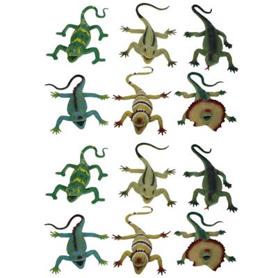 Rubberen nep hagedis - Set van 4x stuks - 33 cm - Plastic - stretch speelgoed - deco dieren Rubberen nep hagedis - Set van 4x stuks - 33 cm - Plastic - stretch speelgoed - deco dieren