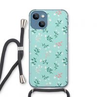 Small white flowers: iPhone 13 mini Transparant Hoesje met koord