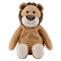 Warmte/magnetron opwarm knuffel - Leeuw - licht bruin - 30 cm - wasbaar - pittenzak   -