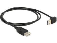 Delock USB-kabel USB 2.0 USB-A stekker, USB-A bus 1.00 m Zwart Stekker past op beide manieren, Vergulde steekcontacten, UL gecertificeerd 83547 - thumbnail