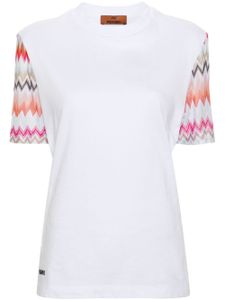 Missoni t-shirt à manches zig-zag - Blanc