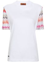 Missoni t-shirt à manches zig-zag - Blanc