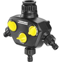 Kärcher Home & Garden 2.645-200.0 Kunststof 3-voudige splitser Steekkoppeling, 25 mm (1) binnendraad, 24,2 mm (3/4) binnendraad Met reguleerventiel