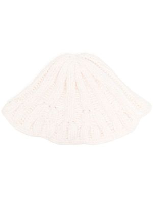 MM6 Maison Margiela bob en maille nervurée - Tons neutres