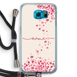 Hartjes en kusjes: Samsung Galaxy S6 Transparant Hoesje met koord
