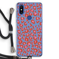 Leopard blue: Xiaomi Mi Mix 3 Transparant Hoesje met koord