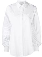 3.1 Phillip Lim ruched long-sleeve shirt - Blanc