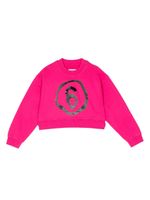 MM6 Maison Margiela Kids sweat en coton à logo imprimé - Rose - thumbnail