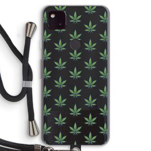 Weed: Pixel 4a 5G Transparant Hoesje met koord