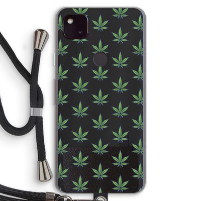 Weed: Pixel 4a 5G Transparant Hoesje met koord