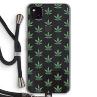 Weed: Pixel 4a 5G Transparant Hoesje met koord