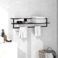 VidaXL Handdoekenrek 95x25x22 cm ijzer zwart