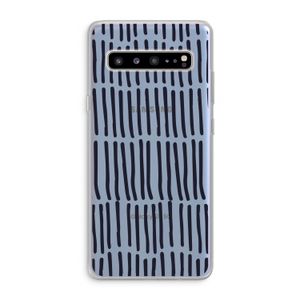 Moroccan stripes: Samsung Galaxy S10 5G Transparant Hoesje