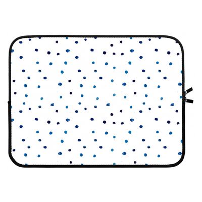 Blauwe stippen: Laptop sleeve 15 inch