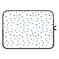 Blauwe stippen: Laptop sleeve 15 inch